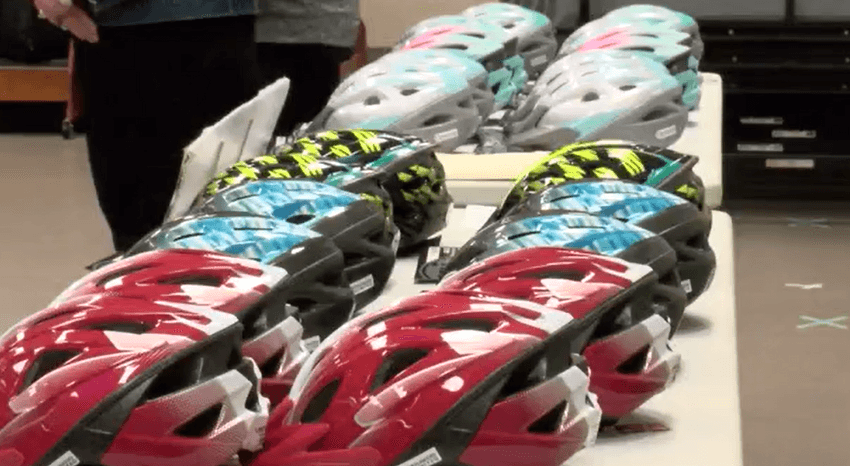 Siouxland elementary students gifted helmets as part of injury prevention program