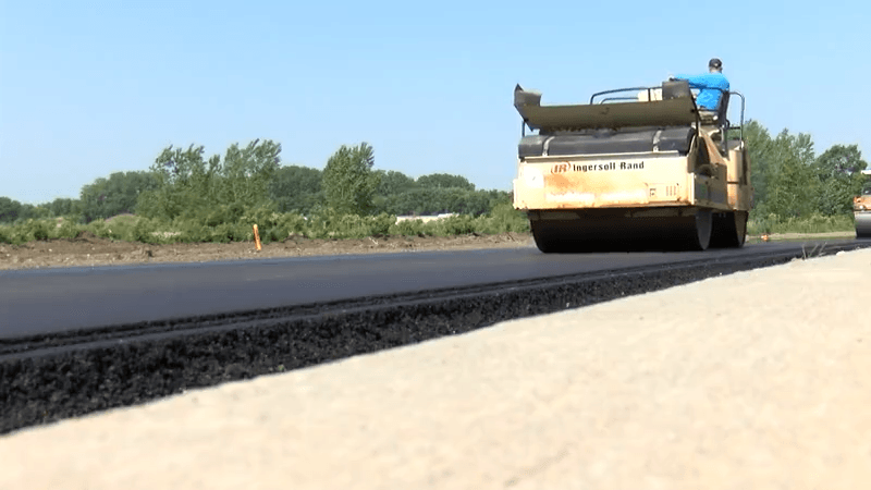 Road near Freedom Park being paved with unique material