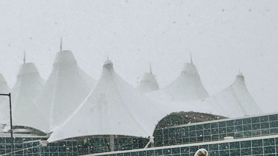 Over 600 flights delayed at DIA due to winter weather in mid-April