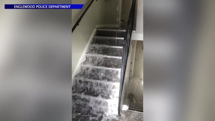 Vandalism causes major flooding at Englewood apartments, over 50 people forced out of homes
