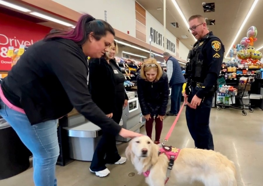 Community Response Team deputy recognized alongside team of dogs
