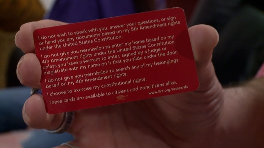 Lafayette man printing cards to educate on immigrant rights despite ICE threat of arrest for impeding with raids