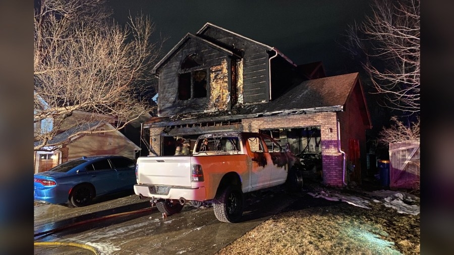Mechanical issue inside truck causes Aurora house fire