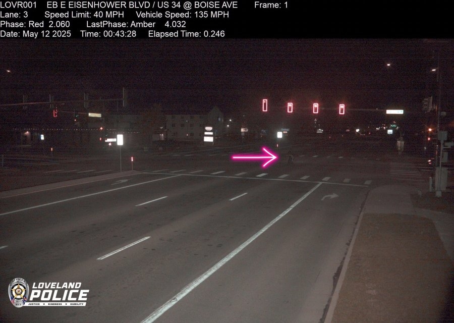 Motorcyclist caught running red light at over 130 mph: Loveland police
