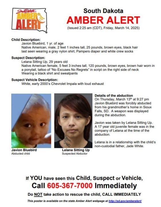 Amber Alert Issued for Missing One Year Old