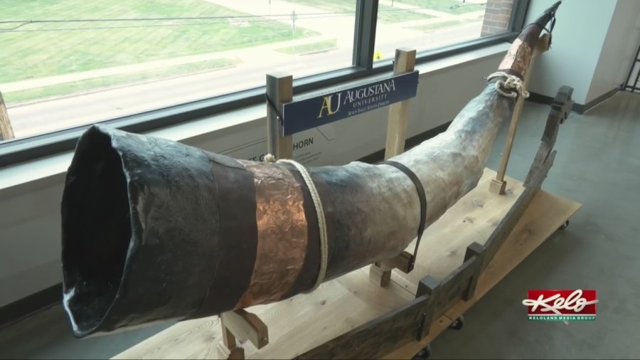 Gjallarhorn has become a fan favorite at Augie hockey games