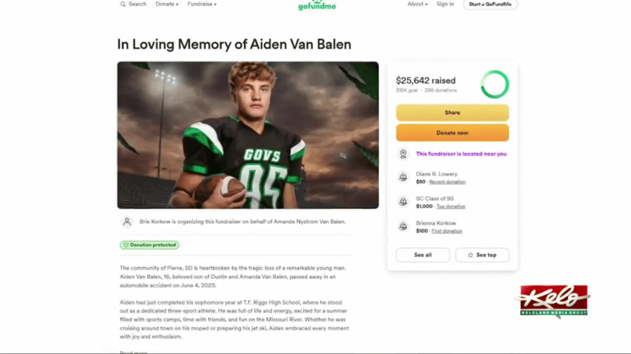GoFundMe for Pierre teen killed in crash raises 5 times goal