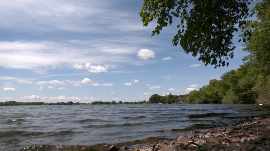 Wading into summer with sand and waves at Wall Lake