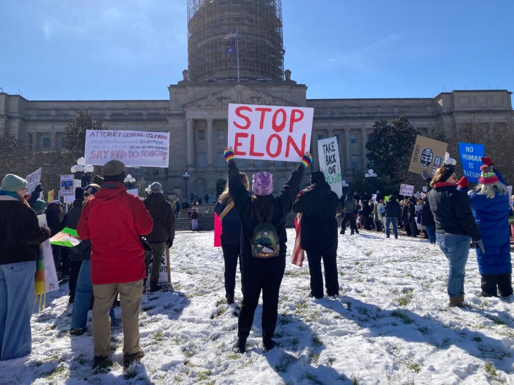 ‘No Kings on Presidents Day': Anti-Trump protestors rally at Kentucky Capitol