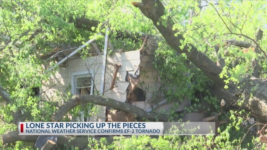 National Weather Service confirms EF-2 tornado hit City of Lone Star
