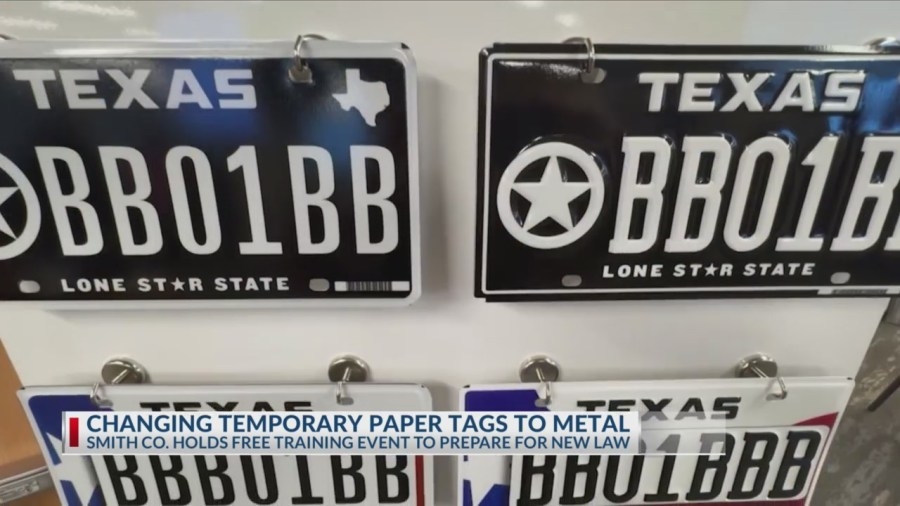 No more paper license plates: Smith County holds training for new law going into effect on July 1