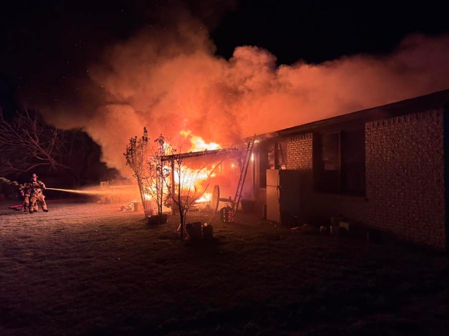 Payne Springs firefighters respond to house fire that leaves one dog dead