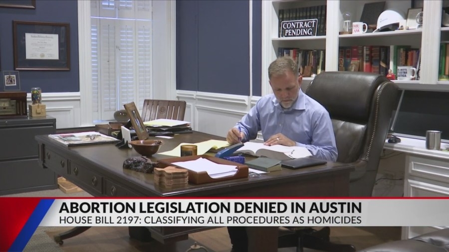 East Texas Rep's bill to classify abortions as murder withdrawn