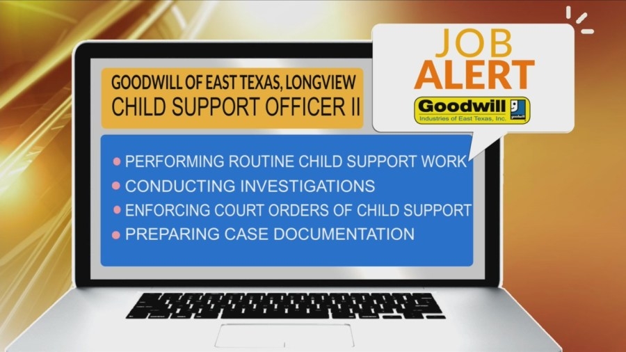 JOB ALERT: Goodwill Industries of East Texas in Longview is searching for a Child Support Officer II