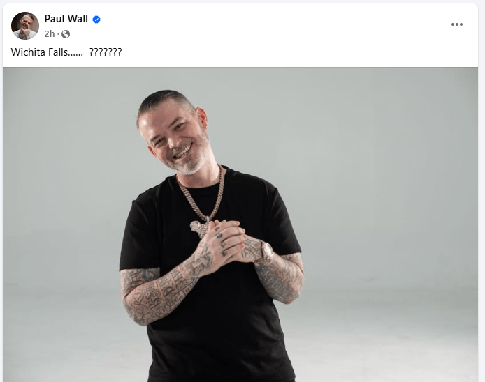 Could Paul Wall visit Wichita Falls? Social media post sparks confusion