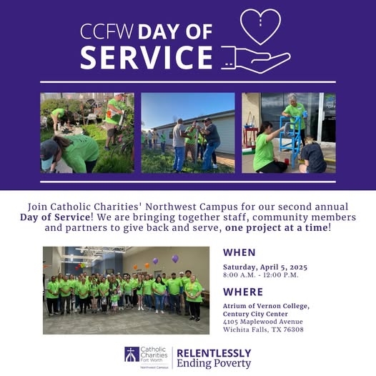 Catholic charities serve and give back event