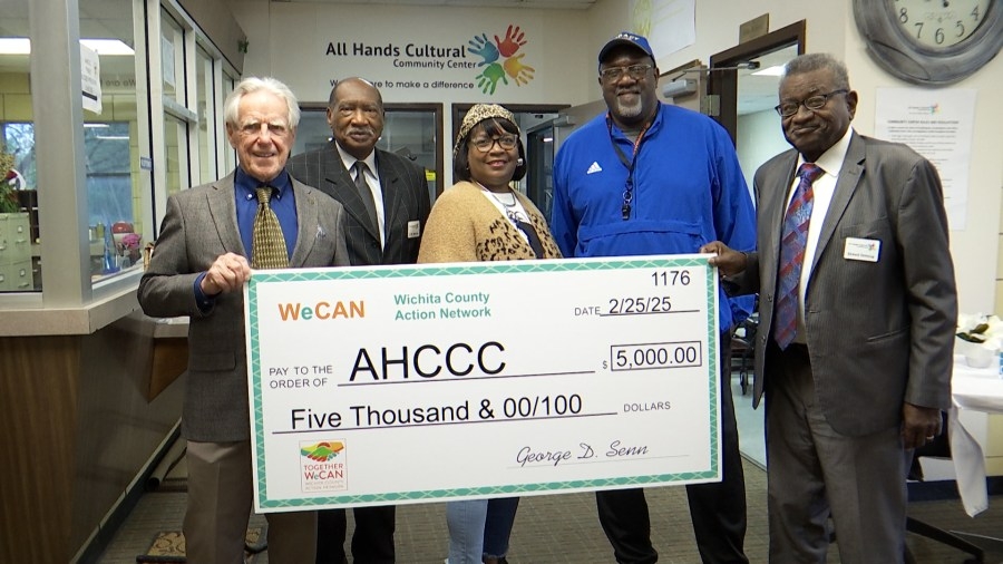 All Hands Cultural Community Center presented with a $5,000 check