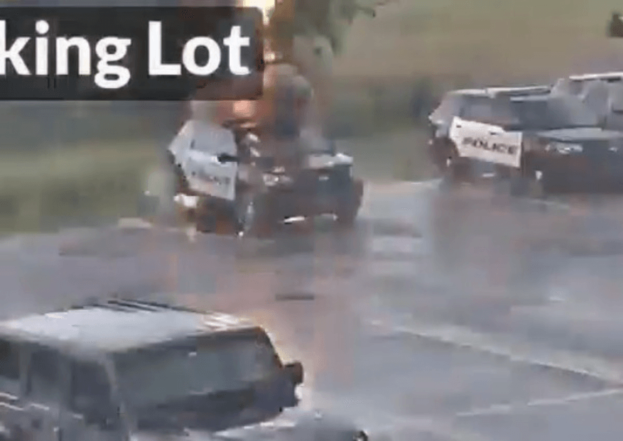 Newcastle officials urge caution during storms after police car struck by lightning