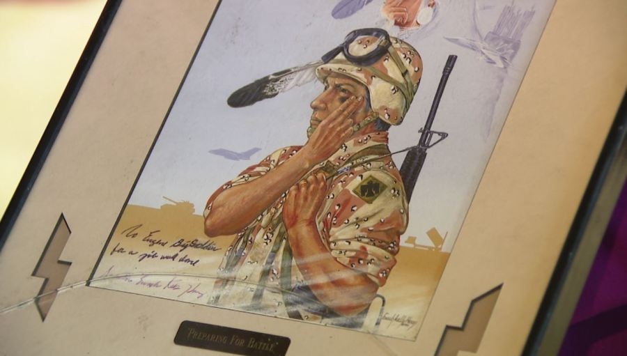 Native American Veteran reunited with gifted artwork after more than 30 years