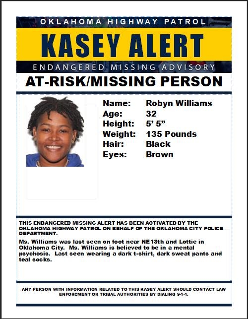 OHP issues Kasey Alert for woman last seen in OKC