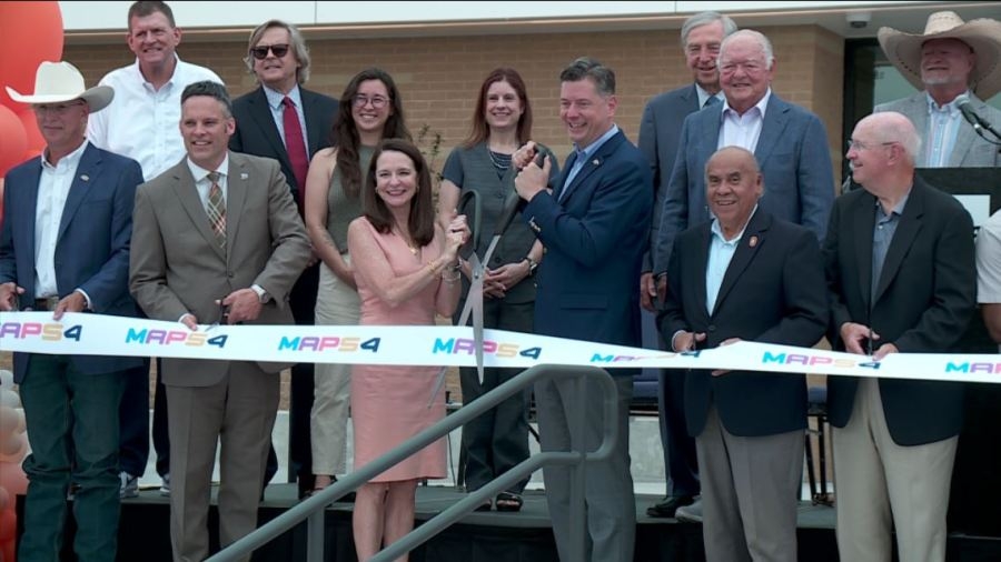 Ribbon is cut on the new OG&E Coliseum, now officially open