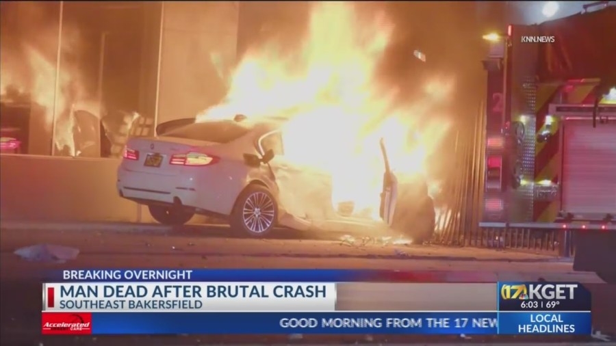 1 dead, 2 hurt in fiery SE Bakersfield crash caught on video