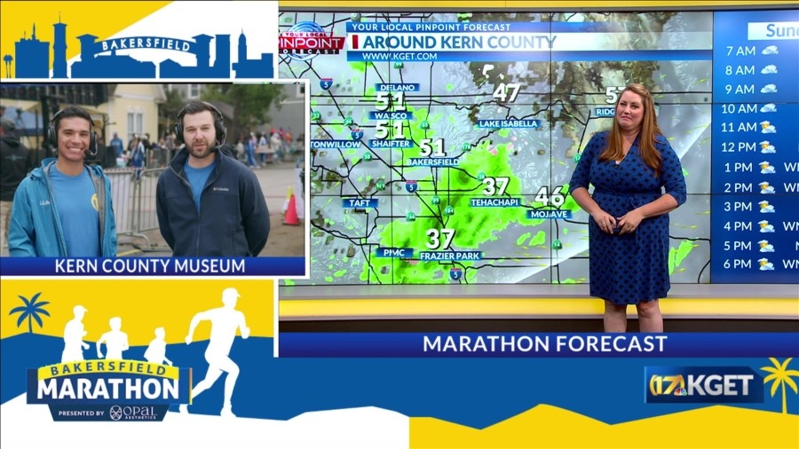 Early morning rain soaks Bakersfield ahead of marathon