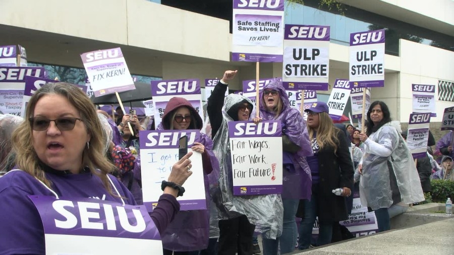 SEIU 24-hour strike puts most Kern County services at a standstill