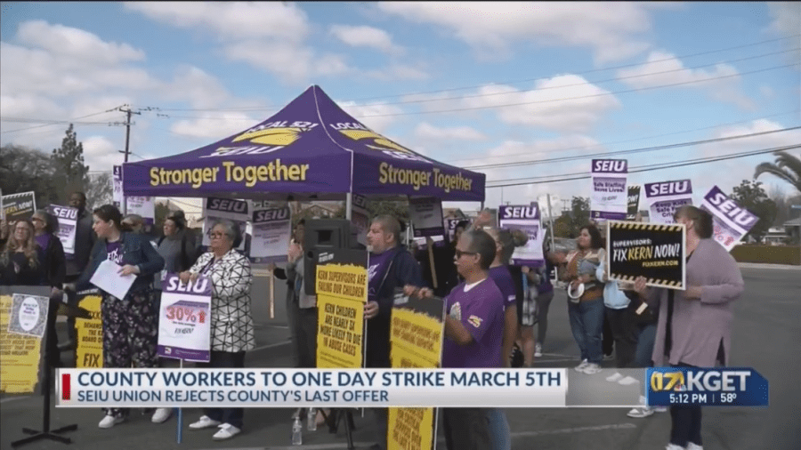 Kern County union strikers choose March 5th as day of solidarity