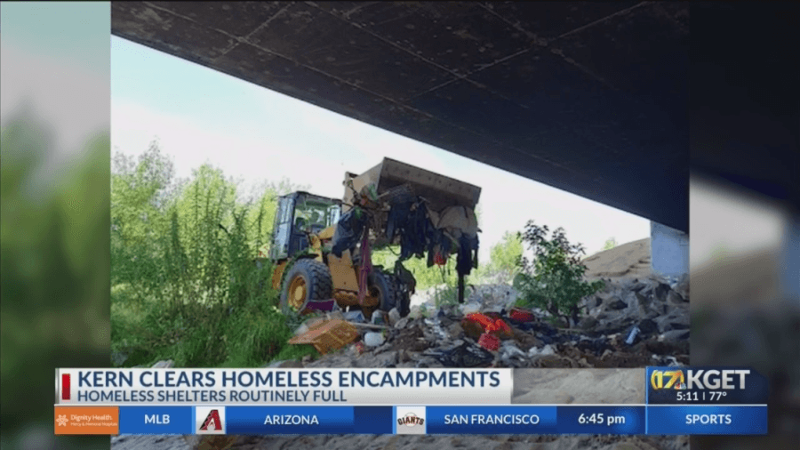 ‘Makeshift tents and cardboard boxes': Kern County homeless shelter director discusses encampment sweeps