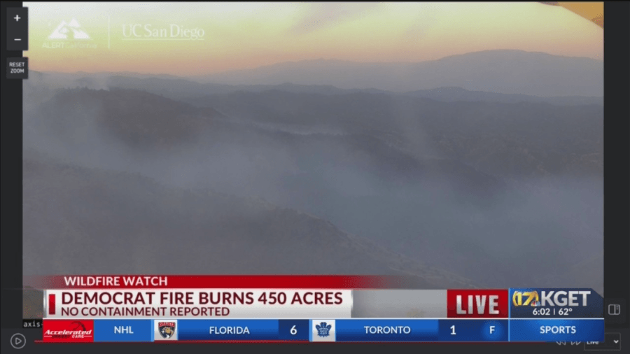 Highway 178 closes as fire crews attack Democrat Fire from above