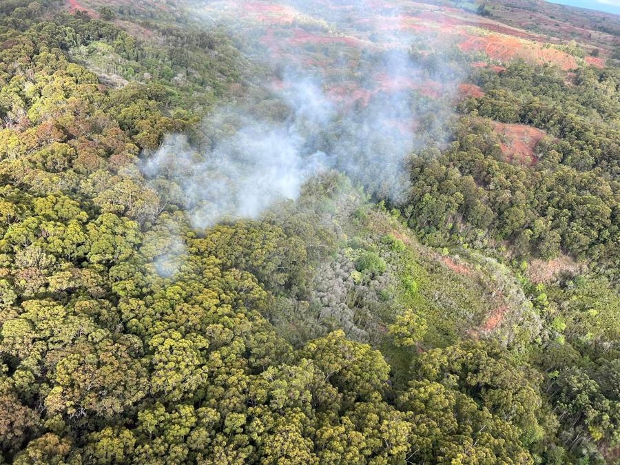 First responders battle Kōke‘e brush fire; 70% contained