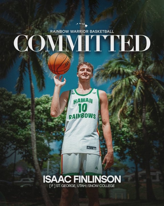 Hawaii earns commitment from Isaac Finlinson, JUCO National Player of the Year