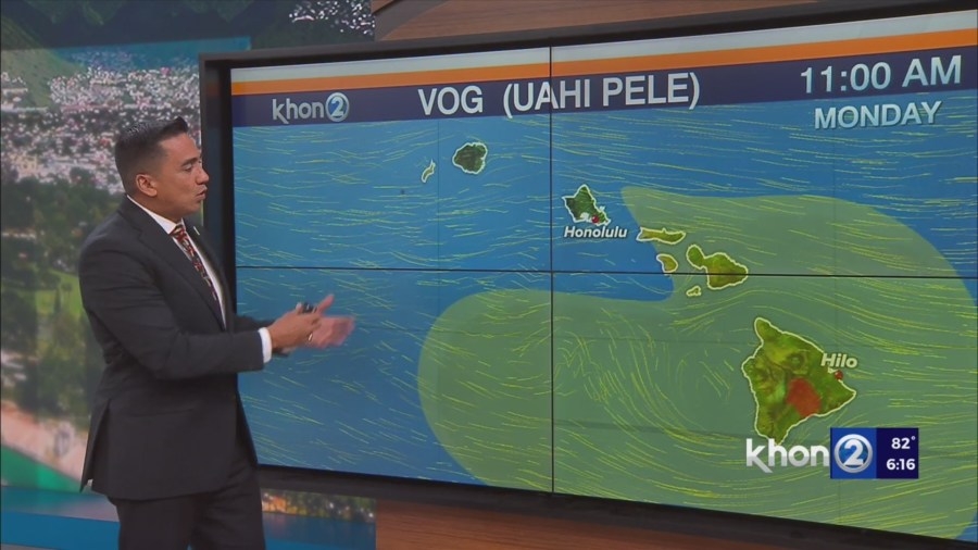 Vog to move up island chain due to E/SE winds