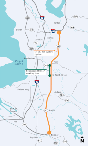 Overnight closures on SR 167, I-405 expected
