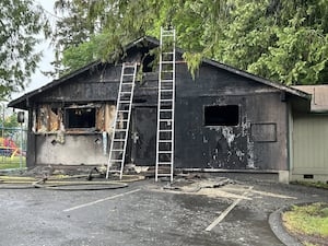 Fire burns Cedar Hall building in Everett's Forest Park