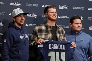 Sam Darnold introduced as Seahawks new QB, GM Schneider speaks on off season moves