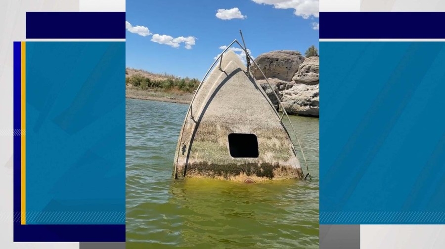 Speedboat re-emerges at Lake Mead, a reminder summer's dropping water levels