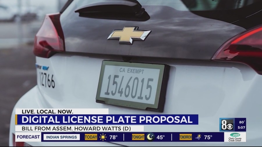 Digital license plate bill could include a way for Nevadans to pay registration in installments