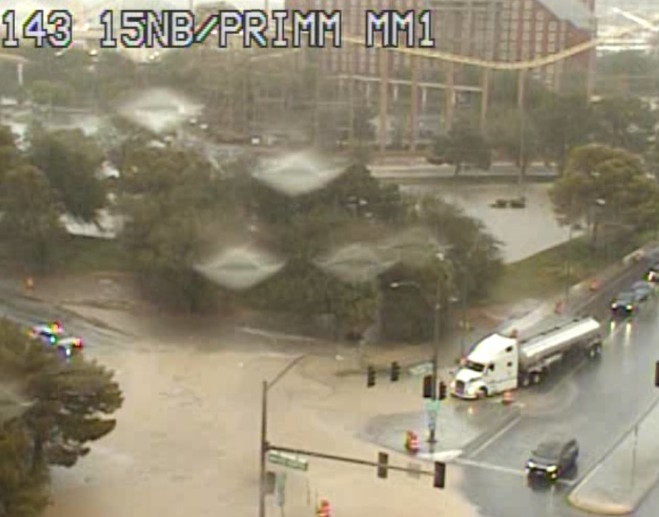 Rain, flooding cause closure near I-15, Primm