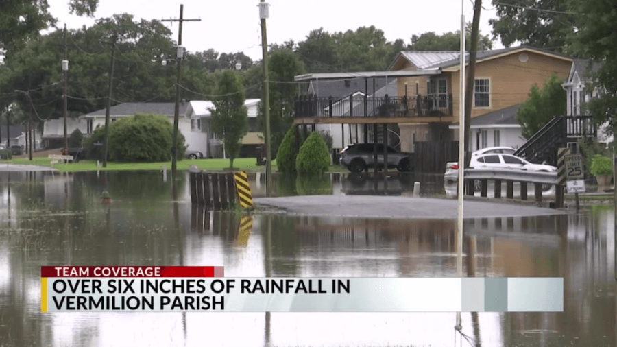 Vermilion Parish flooding rainfall over six inches
