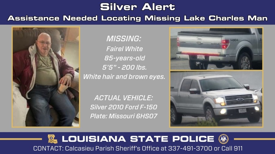 Police find missing 85-year-old Lake Charles man