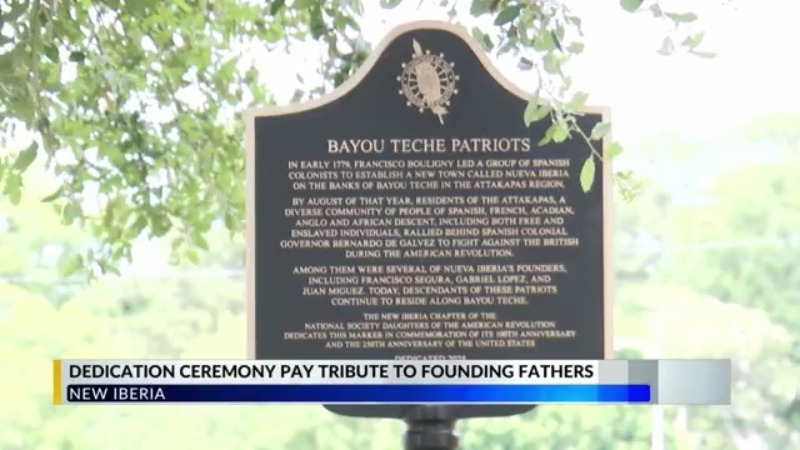 New Iberia dedicates historical marker to Spanish founding fathers