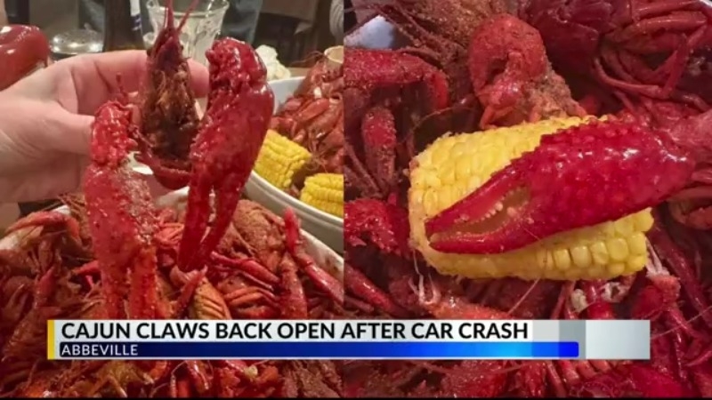 Cajun Claws reopens after destroyed from high-speed car chase