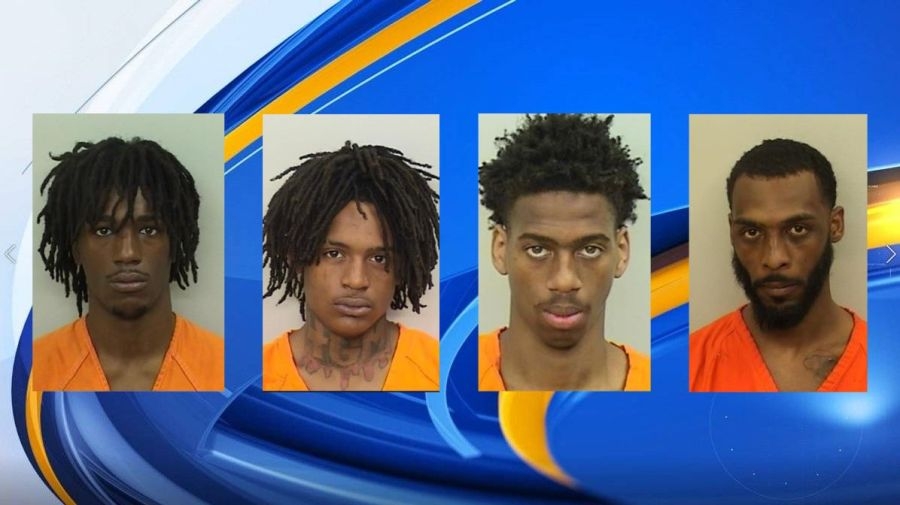 Four arrests after vehicle burglary and drug possession