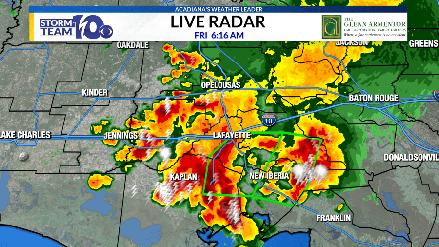 Flooding possible in parts of Acadiana this Friday morning