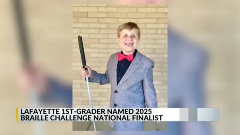 Meet Lafayette 1st-grader named 2025 Braille Challenge national finalist