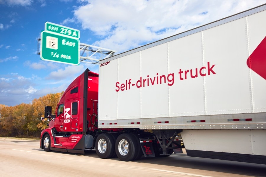 Self-driving sand-hauler trucks roll into the Basin: A look at the new AI fleet