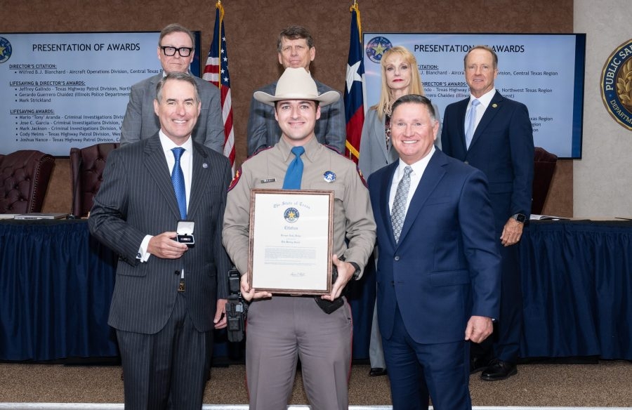 DPS trooper in Stanton honored for offering aid after feral hog attack