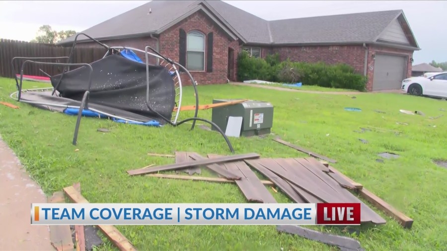 PHOTOS: Highfill neighborhood hit by overnight storms